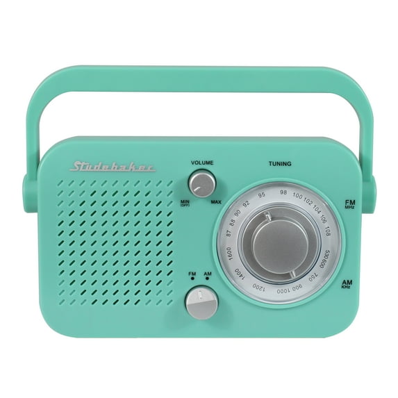 Studebaker SB2001TW Portable AM/FM Radio in Teal