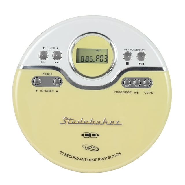 Studebaker SB3703 Joggable Personal CD/MP3 Player with Bookmark Feature