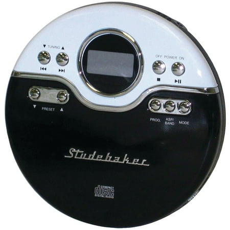 Studebaker - SB3703 Joggable Portable CD/MP3 Player - Black