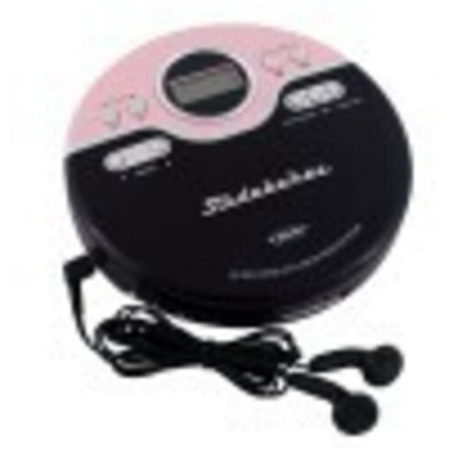 Studebaker SB3703PB Joggable Personal CD Player - FM - Bass Boost (Pink/Black)  [MISC ACCESSORY] Black, Pink