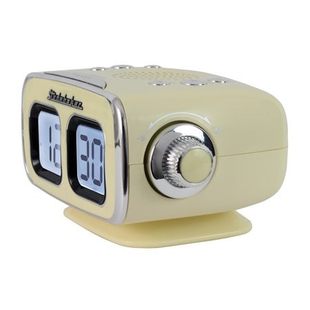 Studebaker - SB3500 Retro Digital AM/FM Dual Alarm Clock Radio with Bluetooth - Cream