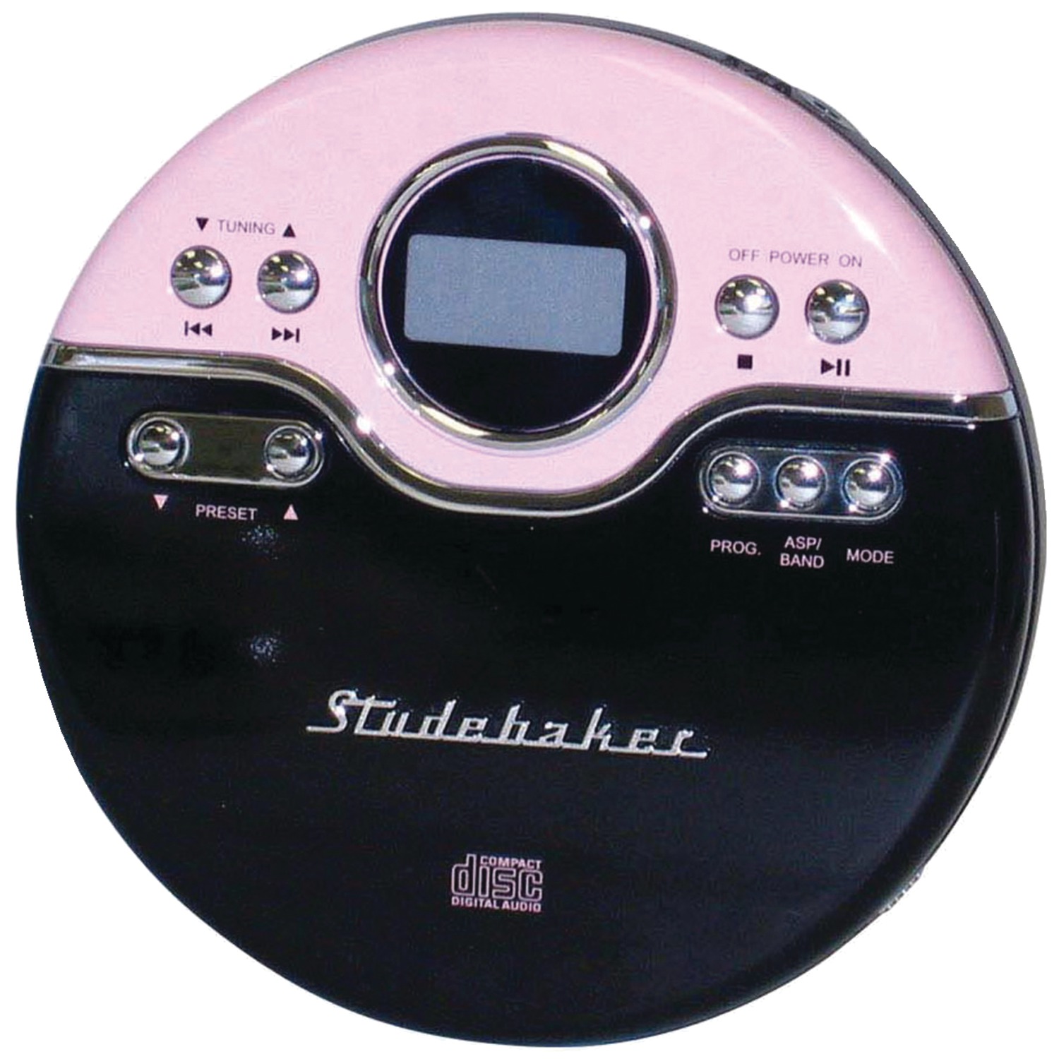 Studebaker Sb3703pb Personal Jogging Cd Player with Fm Pll Radio (Pink/Black) - image 1 of 4