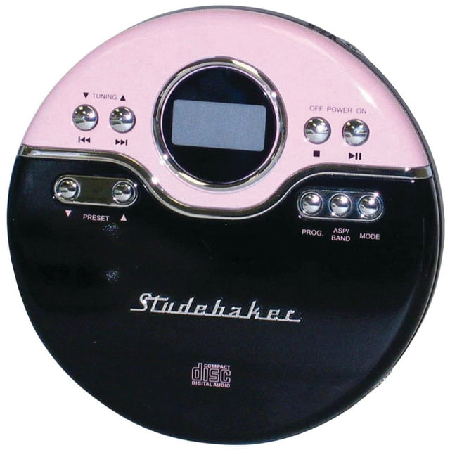 Studebaker Sb3703pb Personal Jogging Cd Player with Fm Pll Radio (Pink/Black)