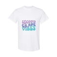 thumbnail image 1 of Student Back To School With Retro Groovy Second Grade Vibes Unisex T-Shirt, up to size 5XL, 1 of 2