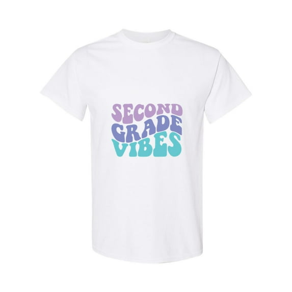 Student Back To School With Retro Groovy Second Grade Vibes Unisex T-Shirt, up to size 5XL