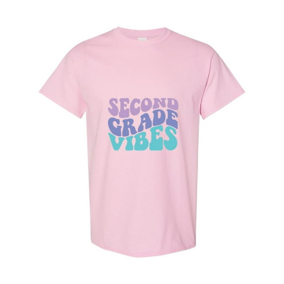 Student Back To School With Retro Groovy Second Grade Vibes Unisex T-Shirt, up to size 5XL