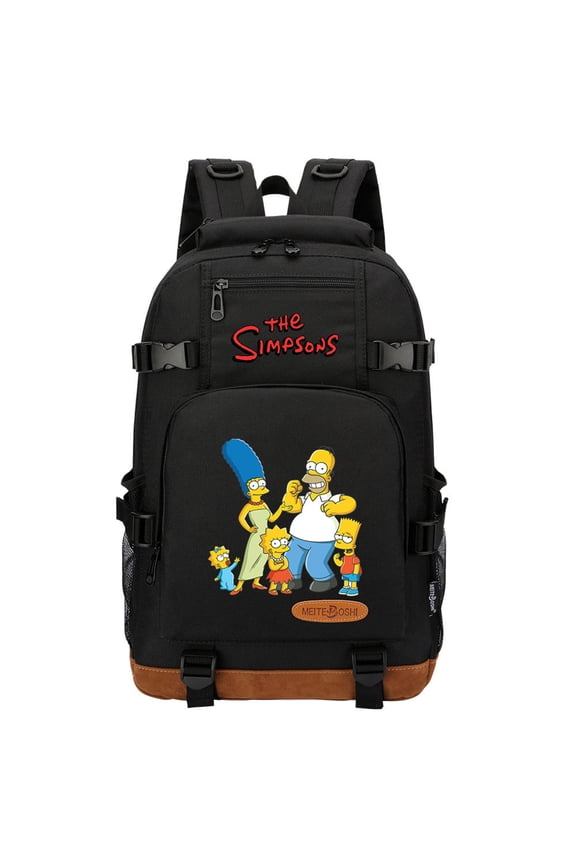 Student Back to School Bookbag The Simp_sons Graphic Knapsack Casual Daypack Lightwieght Travel Rucksack for Outdoor