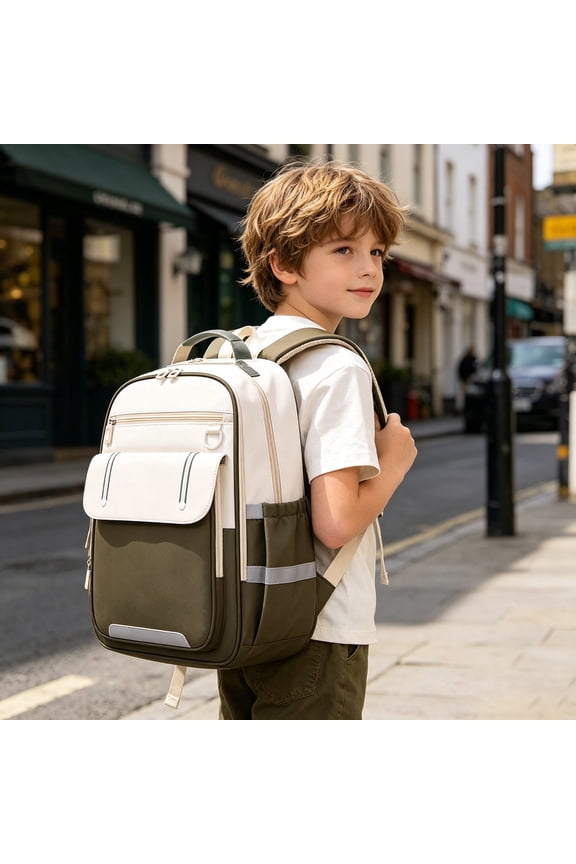 Student Backpack, School Daypack, Ergonomic Back Support, Breathable Mesh Padding, Water-Resistant Nylon, Multi-Compartment Storage, 15.35 x 11.41 x 6.29 in