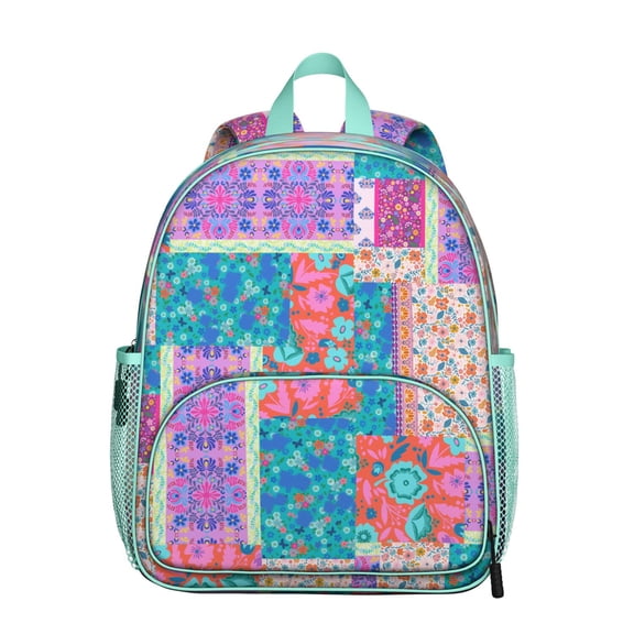 Student Backpack with Antique Vibe – Faded Style Vintage Floral School Bag for Boho-Loving Elementary Students
