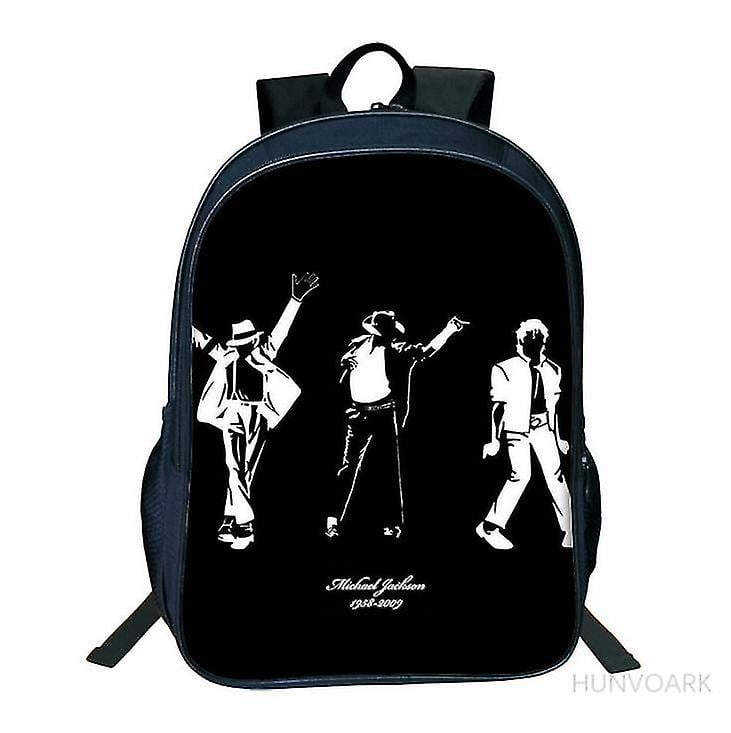 Student Backpacks Female Diy Michael Jackson Printing Children Schoolbags For Boys Kids Men Book Bag 2pc Set With Pencil Case