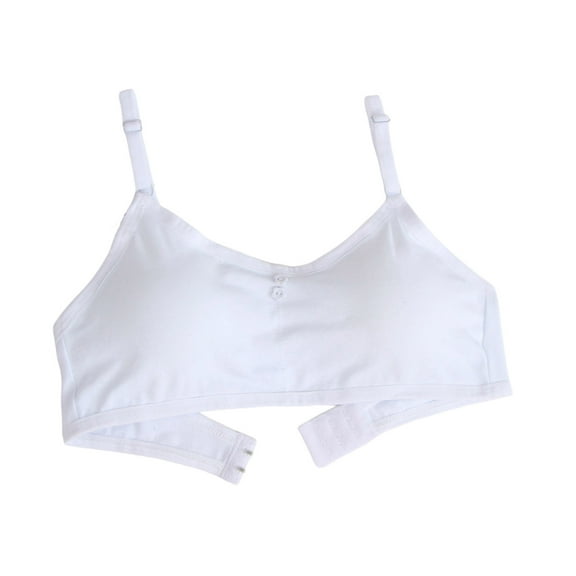 Student Bra Fixed Cup, Chest Wrap with Chest Pad, Adjustable Shoulder Strap, Suitable for Running, One Size