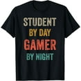 thumbnail image 1 of Student By Day Gamer By Night Meme For Gamers T-Shirt, 1 of 4