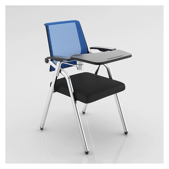 Student Chair with Desk Attached,Stackable Mesh Office Chairs with Tablet Arm,Ergonomic Desk Chair with Armrest Writing Board Lumbar Support