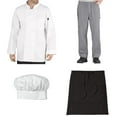 thumbnail image 1 of Student Chef Bundle Pack Includes Chef Coat, Pants, Hat & Apron, 4X-Large, 1 of 1
