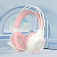 thumbnail image 1 of Student and Children Wired Gaming Headset - Surround Sound, RGB Phantom Lights, Noise-Canceling Mic, 40mm Unit, Compatible with Laptops, PS5, Xbox, and More, Perfect Stylish Gift(Pink), 1 of 7
