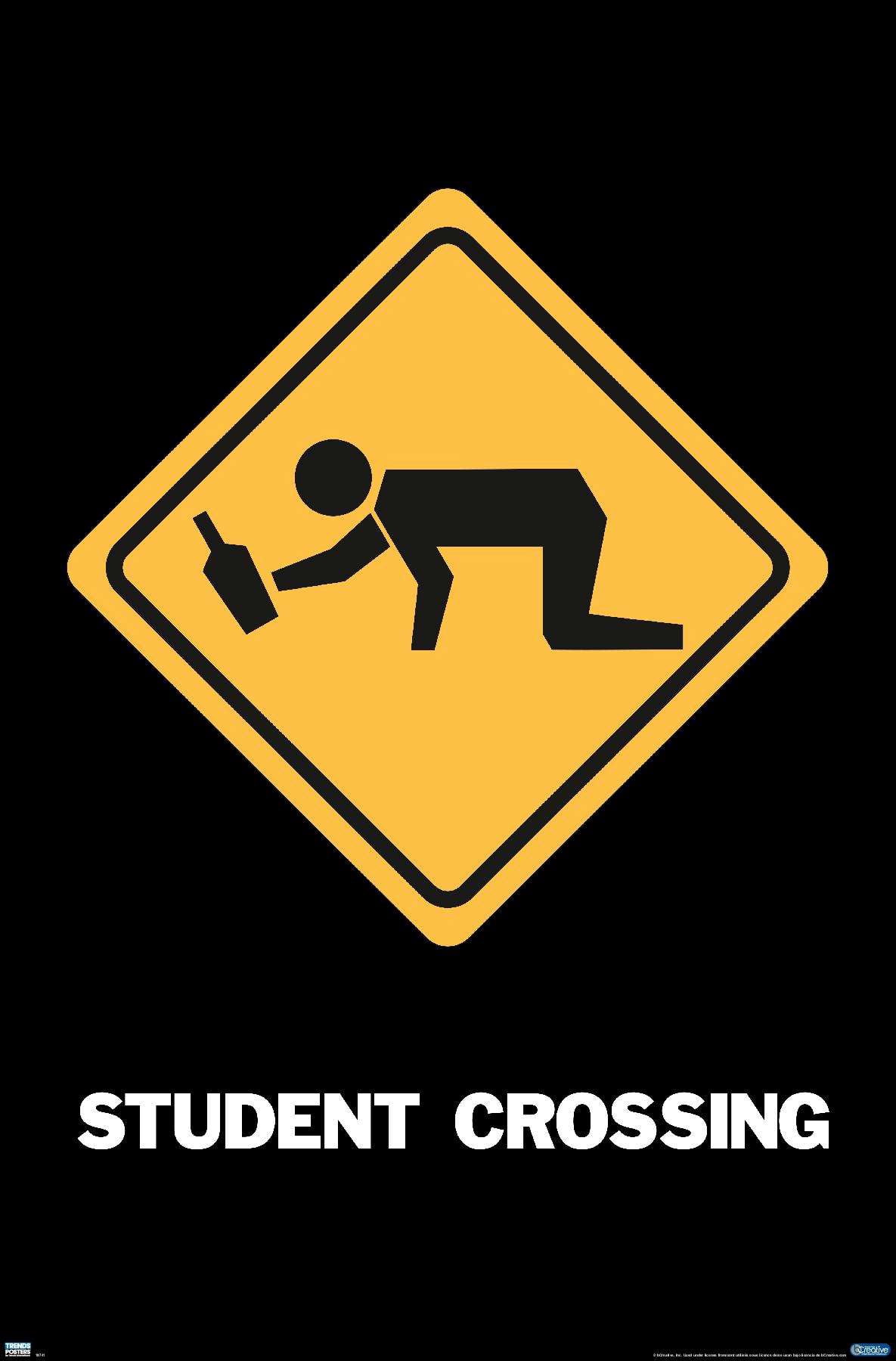 Student Crossing Wall Poster, 14.725" x 22.375"