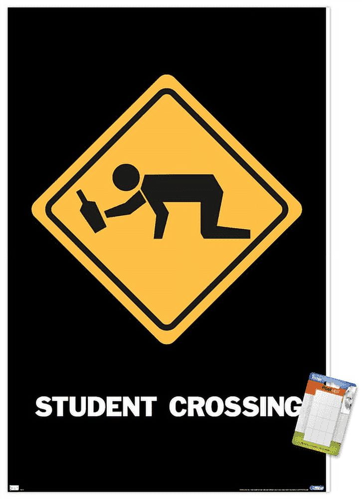 Student Crossing Wall Poster, 14.725" x 22.375"