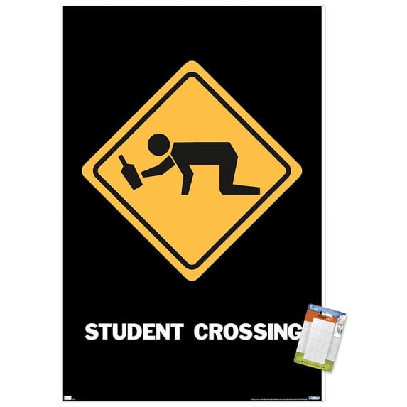 Student Crossing Wall Poster, 14.725" x 22.375"