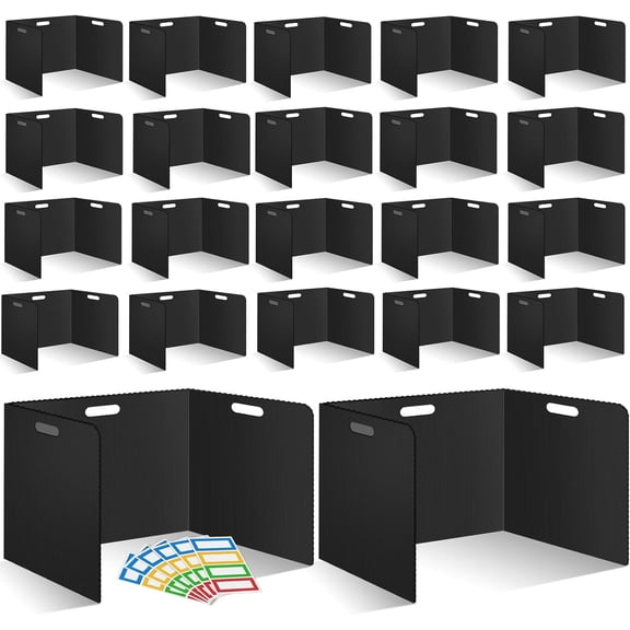 Student Desk Dividers 22-Pack, 14 x 17.5 x 14 Inch Waterproof Plastic Privacy Shields for Classroom Study