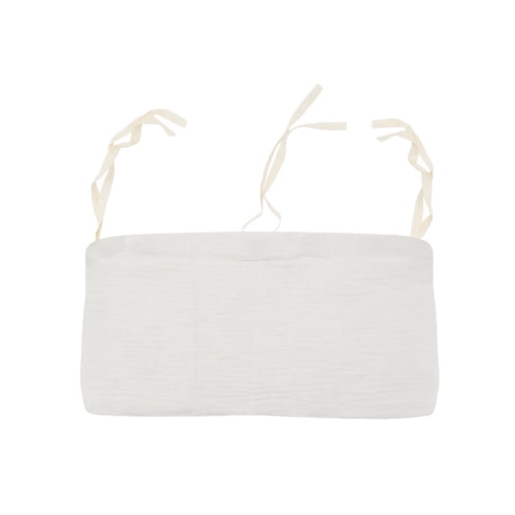 Student Diaper Caddy Organizer | Hanging Nursery Storage for Strollers Cribs | White Fabric Organizer for Diapers Bottles