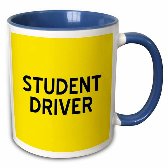 3drose, Student Driver, 11oz Two-tone Blue Mug