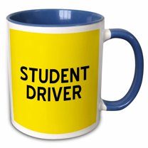 3drose, Student Driver, 15oz Two-tone Blue Mug
