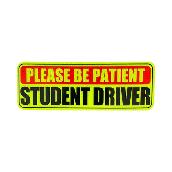 Student Driver For Car Be Patient Student Driver Boys And Girls New Student Driver Sticker Warning Reflective Signs Reusable Movable