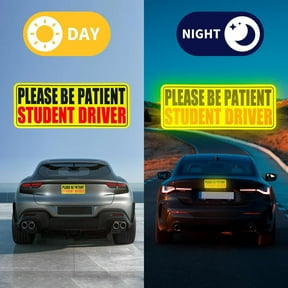 Student Driver Magnet for Car,New Driver Magnet for Car,Student Driver,Car Magnets,Please Be Patient Student Driver, New Drivers Sticker, Reusable Magnetic Reflective Rookie Driver(1pc)