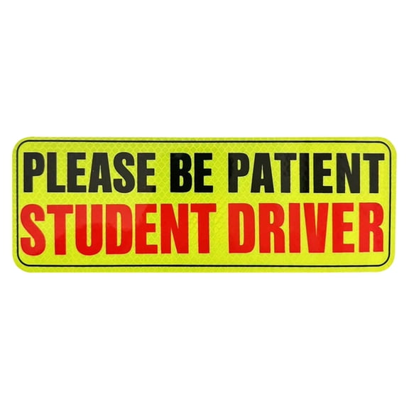 Student Driver Practice Reflective Sticker Car Novice Crystal Grid Car Sticker