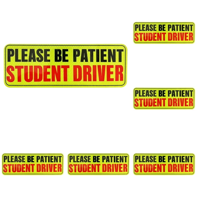 Student Driver Practice Reflective Sticker Car Novice Grid Car Sticker Gang Stickers This Is Fine Sticker Bendy Stickers Jewelry Packing Book Rating Stickers Big Sticker Pack Softball Water