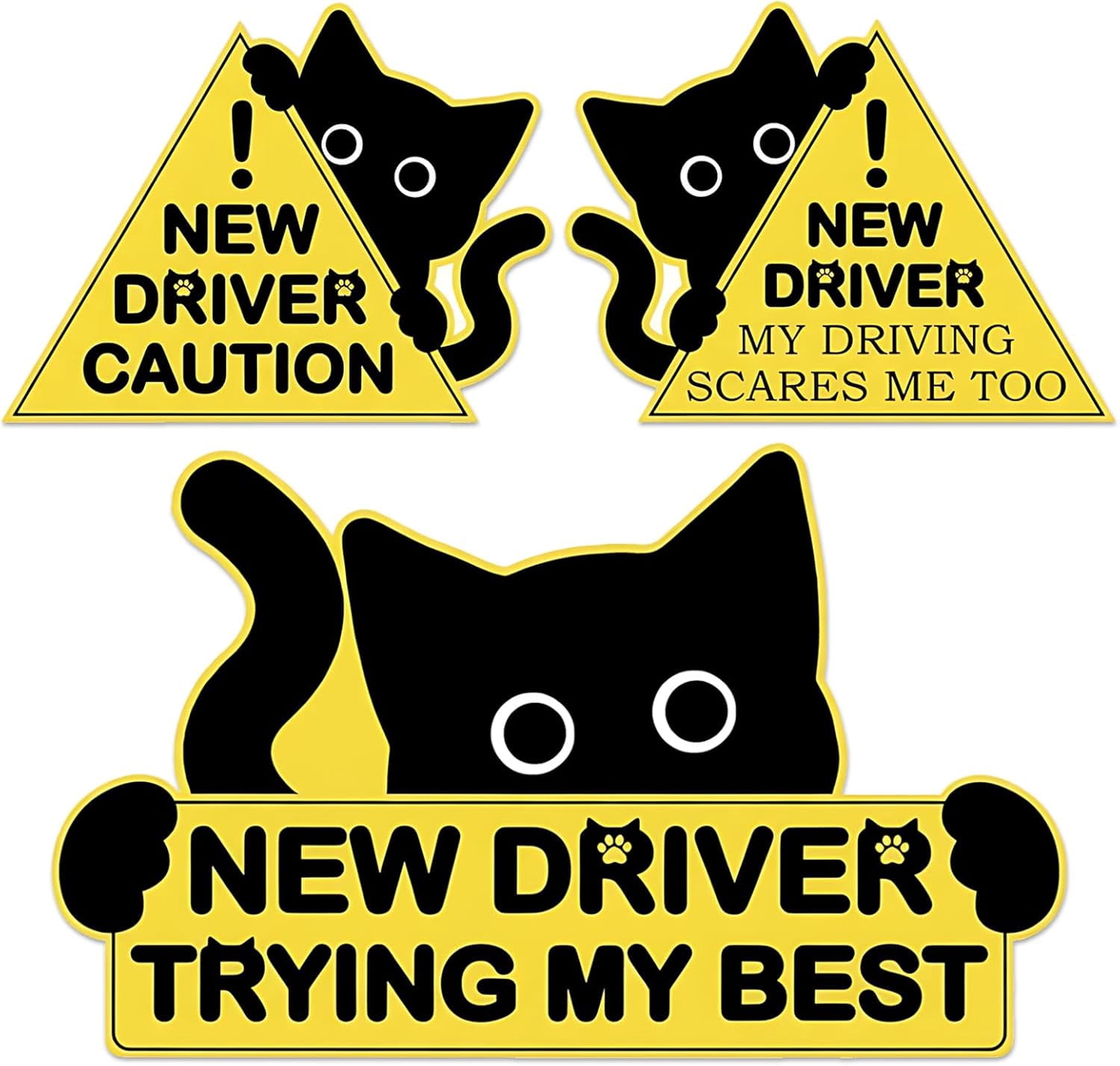 Student Driver Set, Student Sticker for Car, 3PCS New Driver Sticker ...