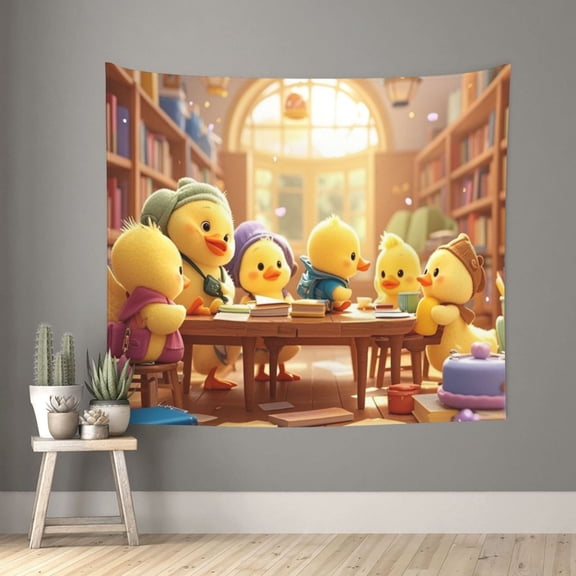 Student Duck Tapestry, Posters For Room Funny Tapestry Vintage Indie Wall, For Bedroom Dorm Living Room