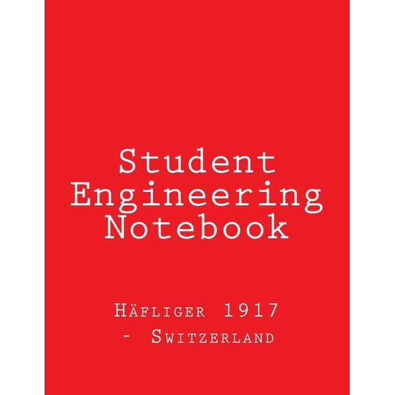 Student Engineering Notebook: Red Cover, 88 Pages (Paperback)
