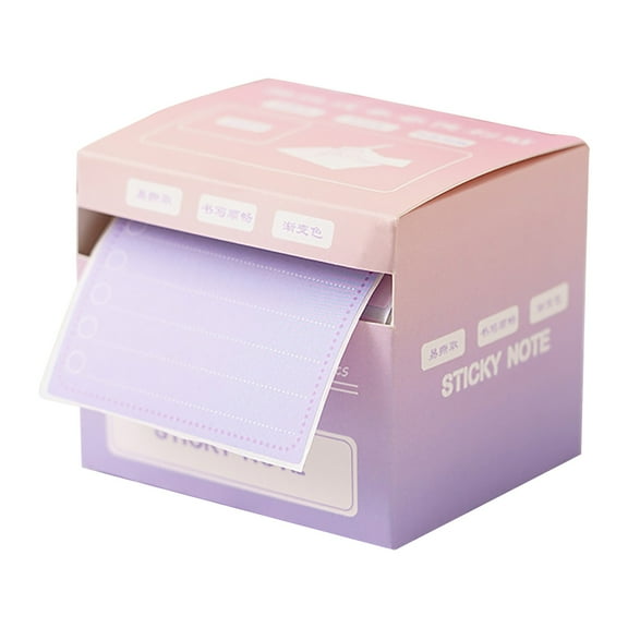 Ngheia Student Focus Mark Sticky Note D, Full Adhesive Notes Roll Tape with Pull Out Dispenser Sheets Sticky Notes Self Stick Memo Pads Sticker Label for Noting Writing (4 Colors)