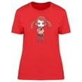 thumbnail image 1 of Student Girl Cartoon T-Shirt Women -Image by Shutterstock, Female Medium, 1 of 2