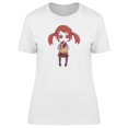thumbnail image 1 of Student Girl Cartoon T-Shirt Women -Image by Shutterstock, Female XX-Large, 1 of 2