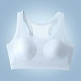 thumbnail image 1 of Student Girls Underwear Bras Teen Girls Wireless Seamless Bra with Removable Pad Training Sports Cropped Tops Padded Bras for Girls Blue 15-17Y, 1 of 5