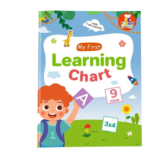Student Hobby Activities Hobby Posters A4 Size 8 Sided Folding Alphabet Poster for Toddlers Includes Emotions Chart Daily Routine Chart for Student Reward and Chore Chart for