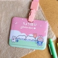 thumbnail image 1 of Student Ins style Bank Card Cartoon Lanyard Double-sided pattern Bus Card Cover Card Case Credit ID Card Card Holder 3, 1 of 8