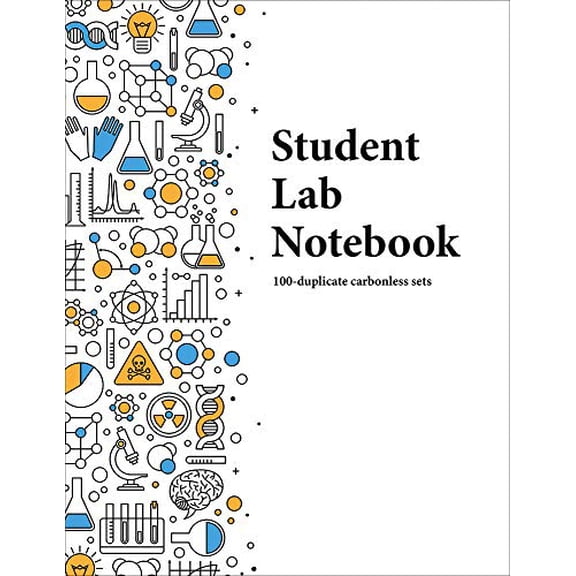 Student Lab Notebook (100 duplicate page sets): perforated carbonless sheets with smooth coil spiral binding