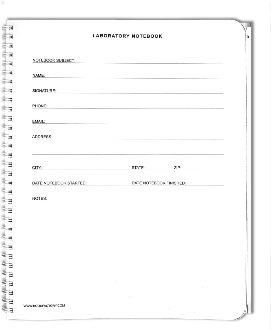Student Lab Notebook (Scientific Grid Format) Standard No Carbon