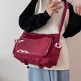 thumbnail image 1 of Student Large Capacity Simple Class Messenger Bag Shoulder Crossbody Bag Versatile Satchel Laptop Compartment Durable Nylon for School College & Work Book Bag Everyday Backpack Alternative, 1 of 6