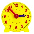 thumbnail image 1 of Student Learning Clock Model, 12/24 Hour, Teacher Gear Clock, , Color-Coded Hands, Desktop Stand, School Learning Tool, 1 of 8