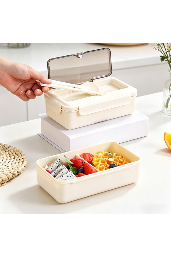 Disco*unt！Portable Lunch Box with fully transparent body and tight sealing, Food Storage Box with wide mouth and low-temperature tolerance for fruit, cooked food, freezer, and office use.
