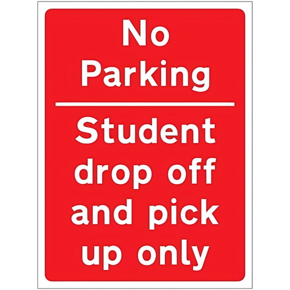 Student Pick Up Drop Off Only Sign - 8"x12" Metal Tin Sign, Safety Information, Education Event Area Signage