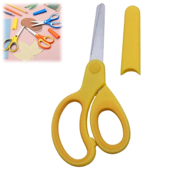 Student Safety Scissors – Blunt Tip Scissor with Round Handcrafted Sleeve ,Tools Crafts Essentials