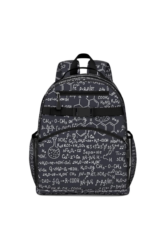 Student School Backpack with Experiment and Chemistry Designs Lightweight and Spacious Educational Bookbag Durable and Comfortable with Chest Strap and Easy Grip Zipper