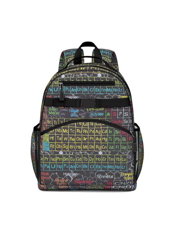 Student School Backpack with Experiment and Chemistry Designs Lightweight and Spacious Educational Bookbag Durable and Comfortable with Chest Strap and Easy Grip Zipper