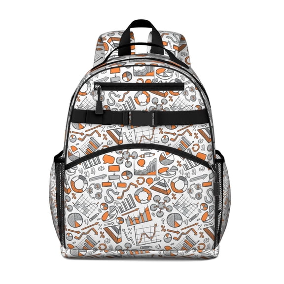 Student School Backpack with Experiment and Chemistry Designs Lightweight and Spacious Educational Bookbag Durable and Comfortable with Chest Strap and Easy Grip Zipper