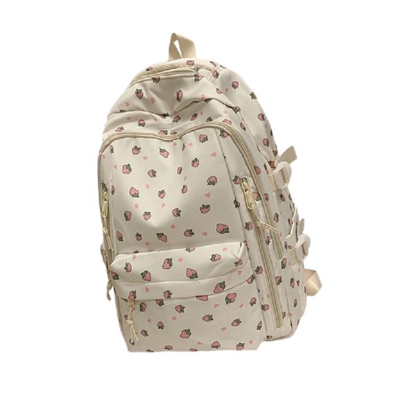 Student School Backpack Travel Backpack Large Capacity Casual Daypacks Flower Print Backpack Aesthetic Backpack
